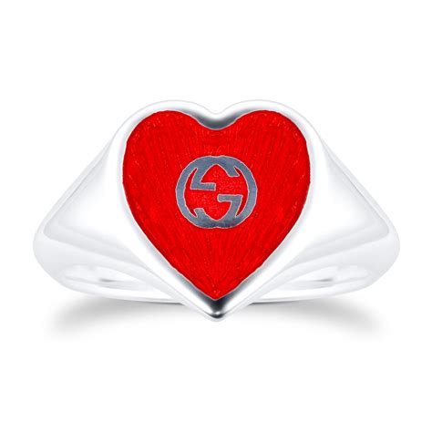 gucci patent d ring|gucci heart ring for sale.